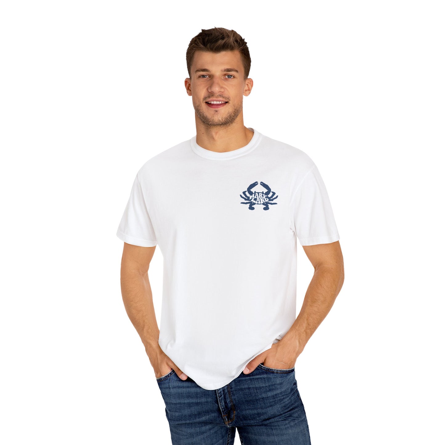 Maryland Crab Graphic T-Shirt, Unisex Beachwear, Nautical Tee, Summer Style, Gift for Ocean Lovers, Casual Wear