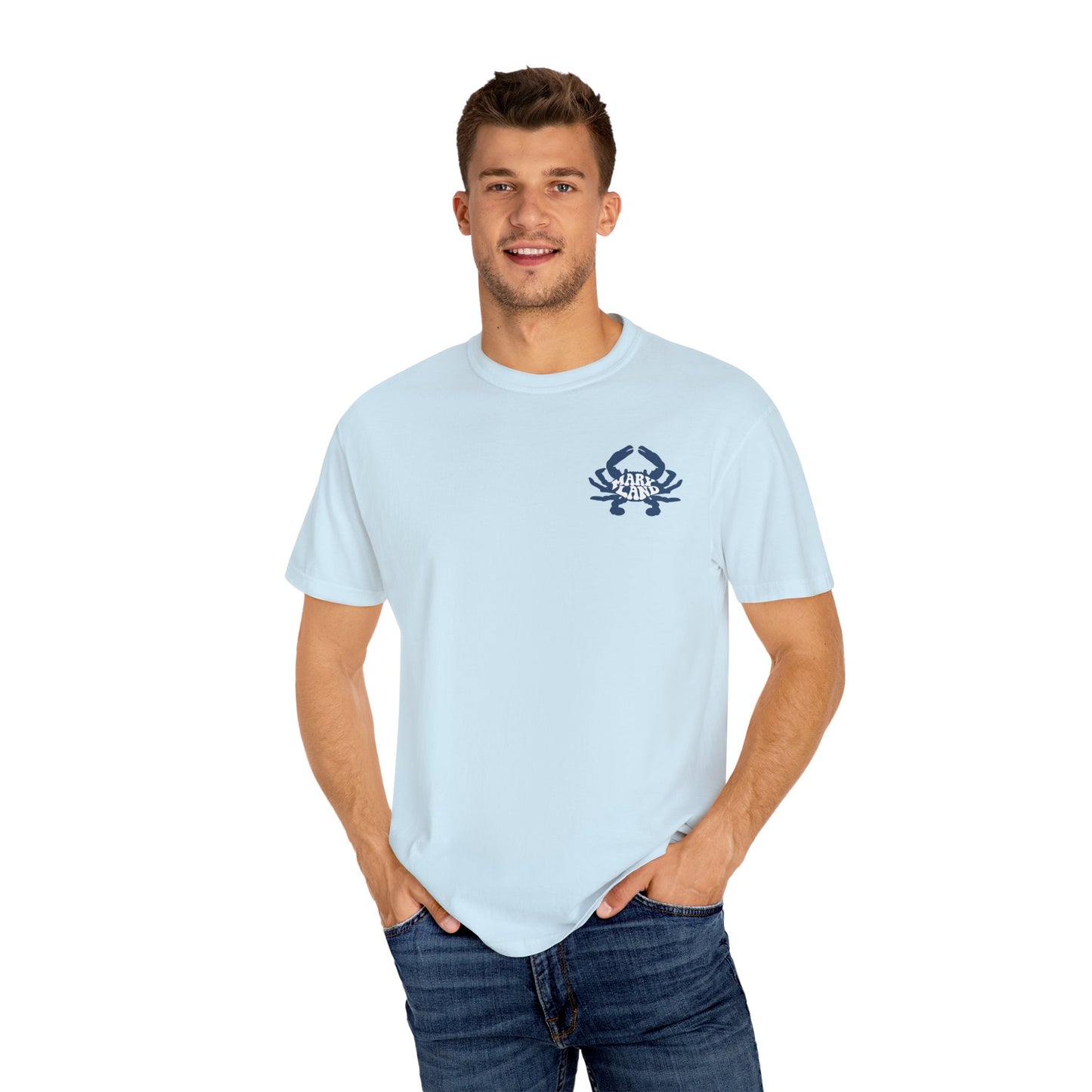 Maryland Crab Graphic T-Shirt, Unisex Beachwear, Nautical Tee, Summer Style, Gift for Ocean Lovers, Casual Wear