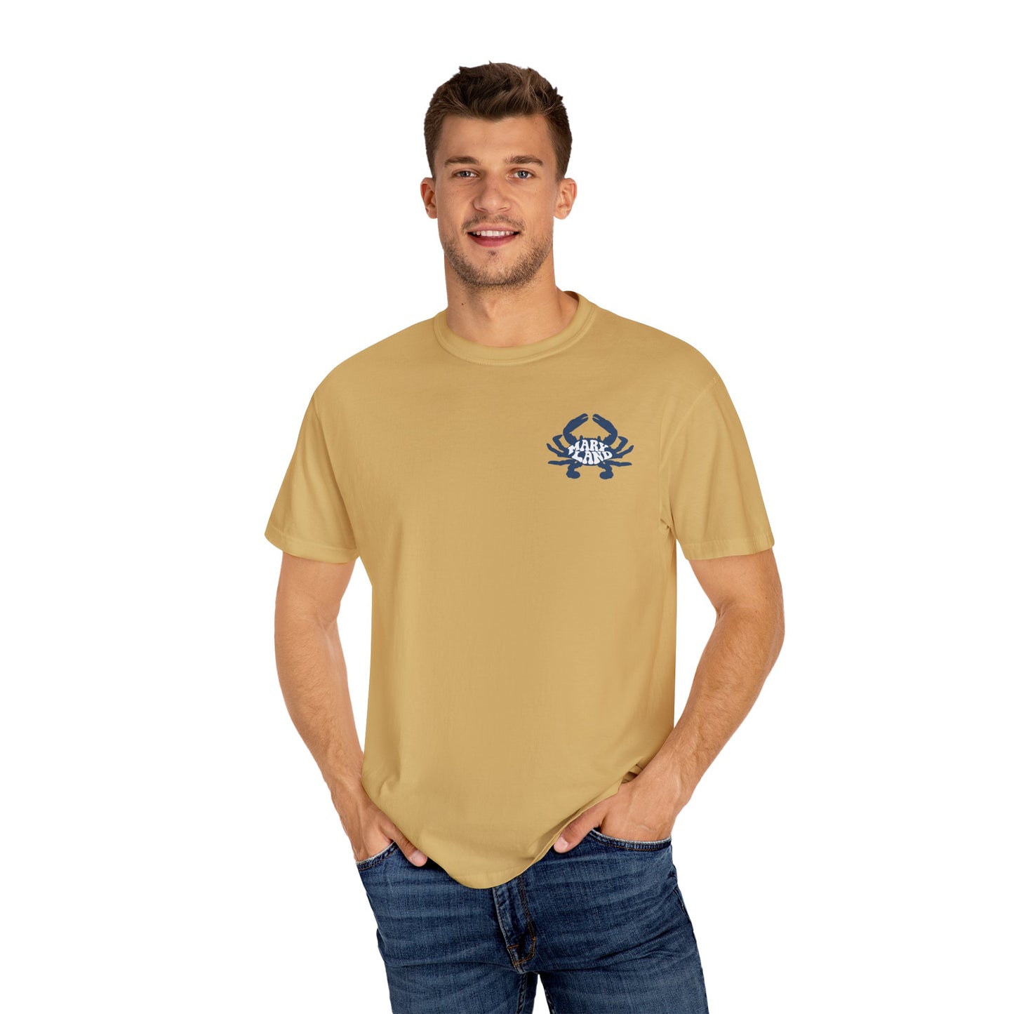 Maryland Crab Graphic T-Shirt, Unisex Beachwear, Nautical Tee, Summer Style, Gift for Ocean Lovers, Casual Wear
