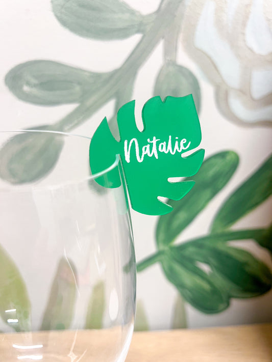 Monstera Leaf Drink Tag