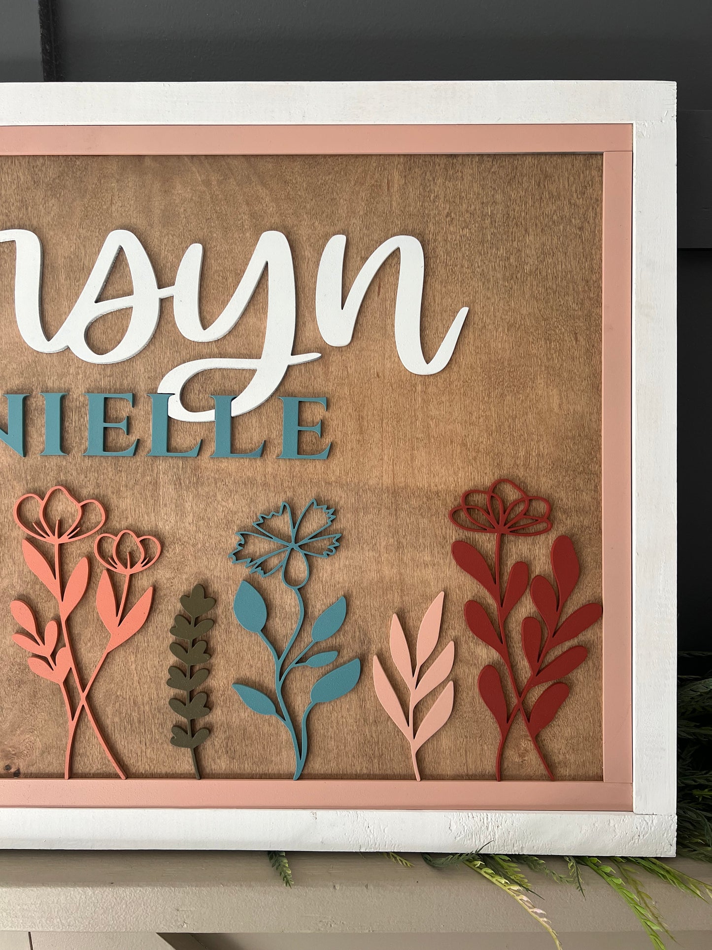 Wildflower Wooden Sign
