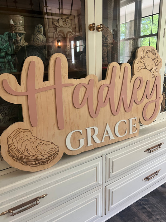 Coastal Vibes Name Sign