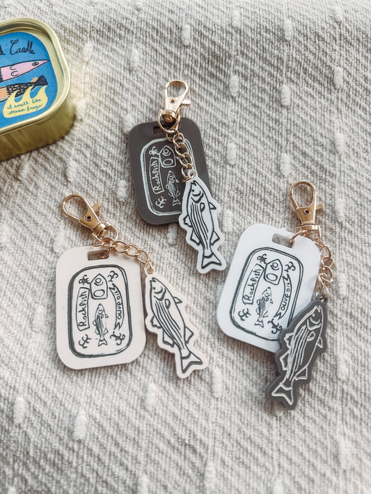 Rockfish Tin Can Keychain