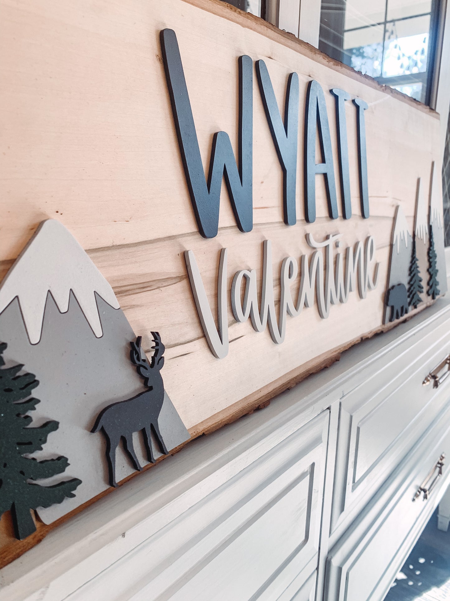 Rustic Nursery Sign | woodland nursery | woodland decor | baby name sign | rustic | woodland | boy nursery |