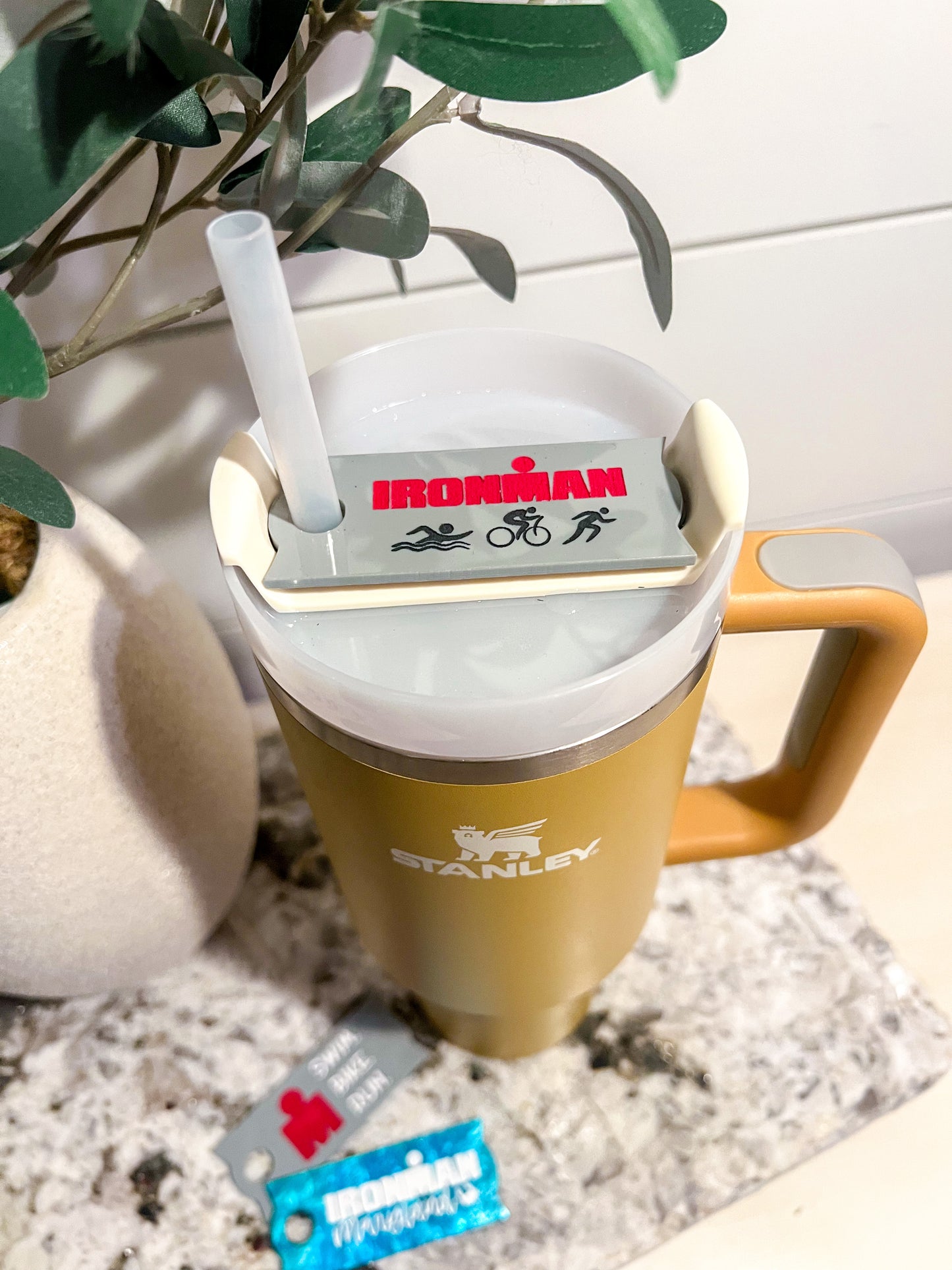 Ironman Triathlete Stanley Tumbler Lid Plate