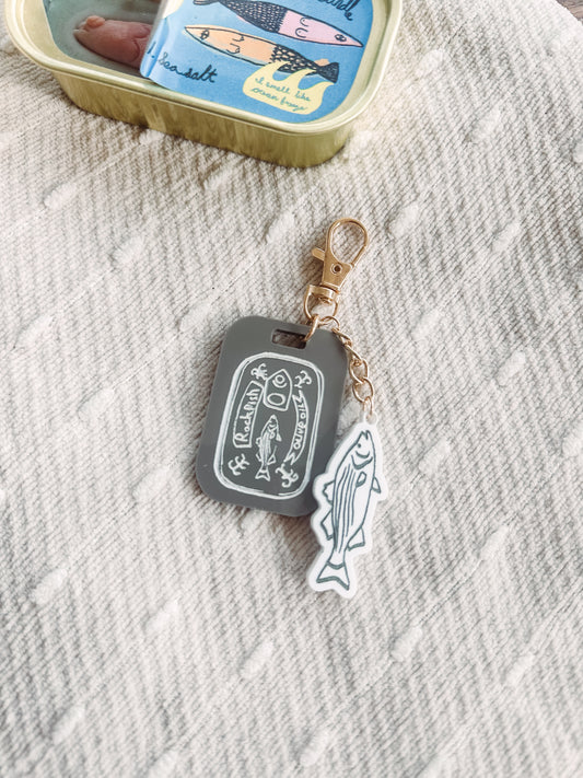 Rockfish Tin Can Keychain