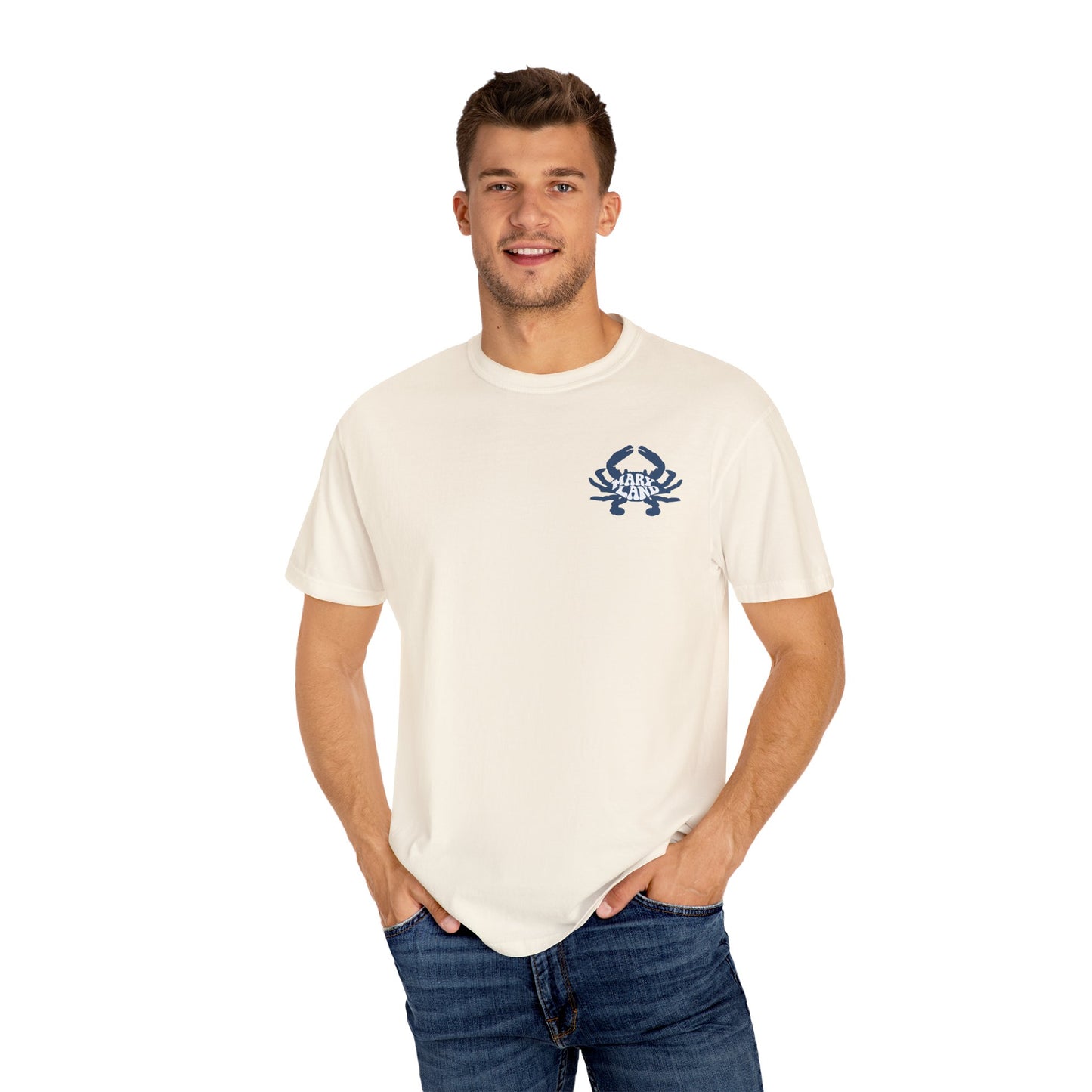 Maryland Crab Graphic T-Shirt, Unisex Beachwear, Nautical Tee, Summer Style, Gift for Ocean Lovers, Casual Wear