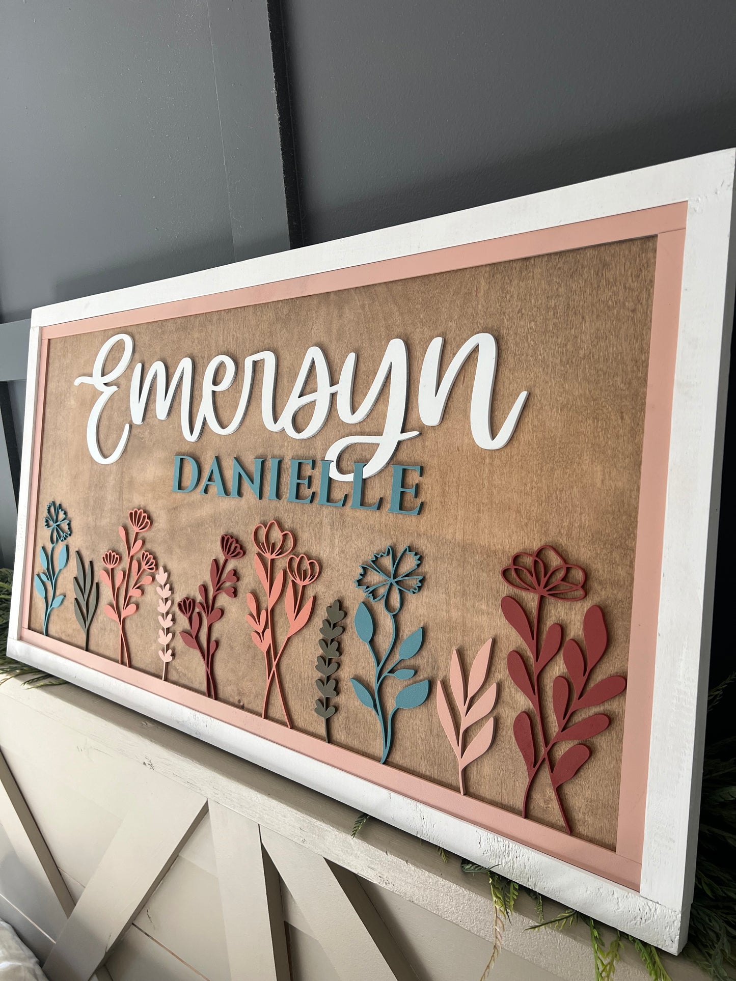 Wildflower Wooden Sign