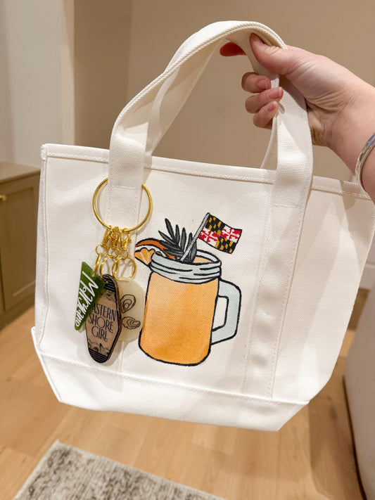 OJ Crush Handpainted Boat Tote