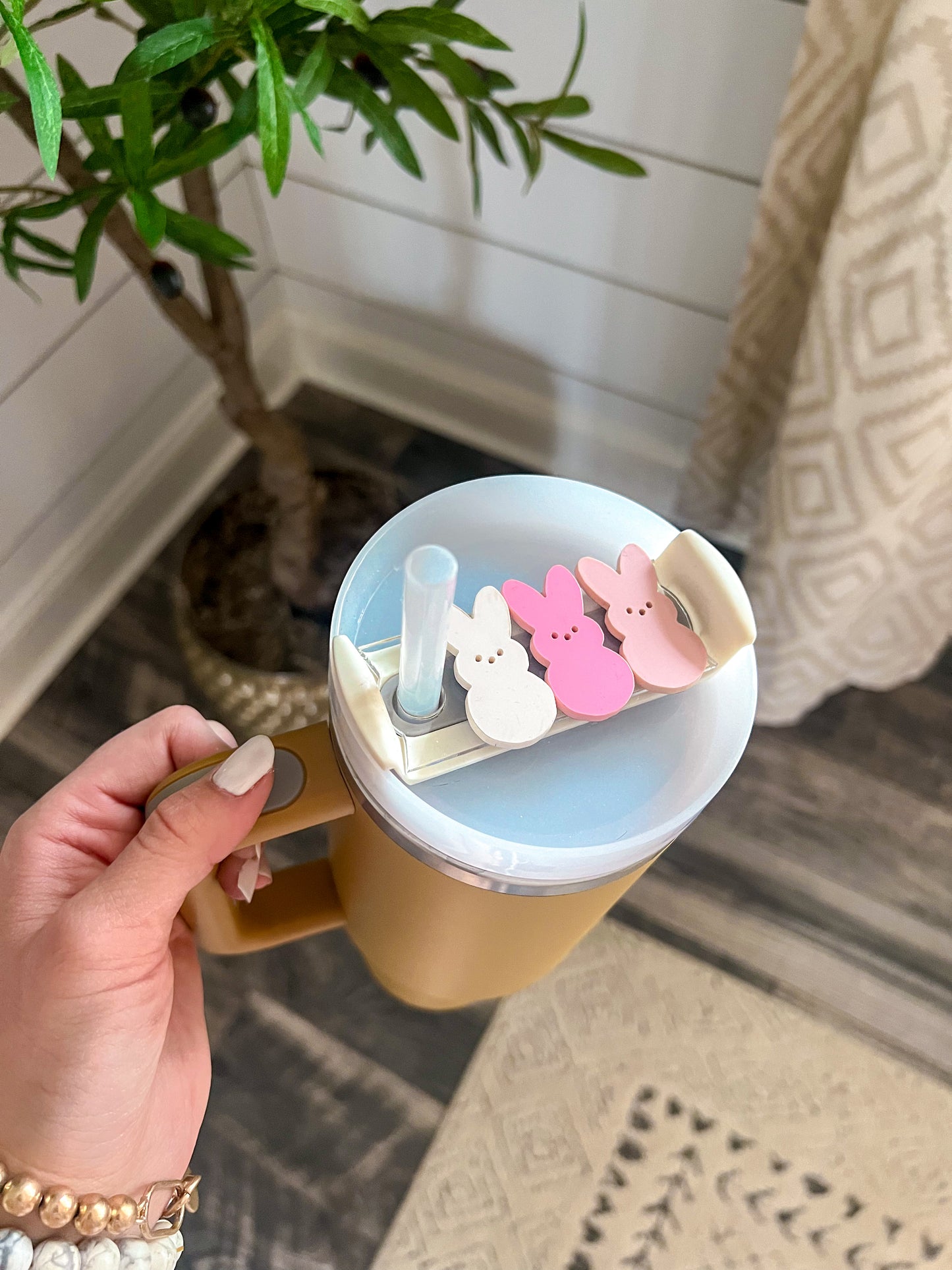 Easter Bunny Marshmallow Trio Stanley Lid Topper