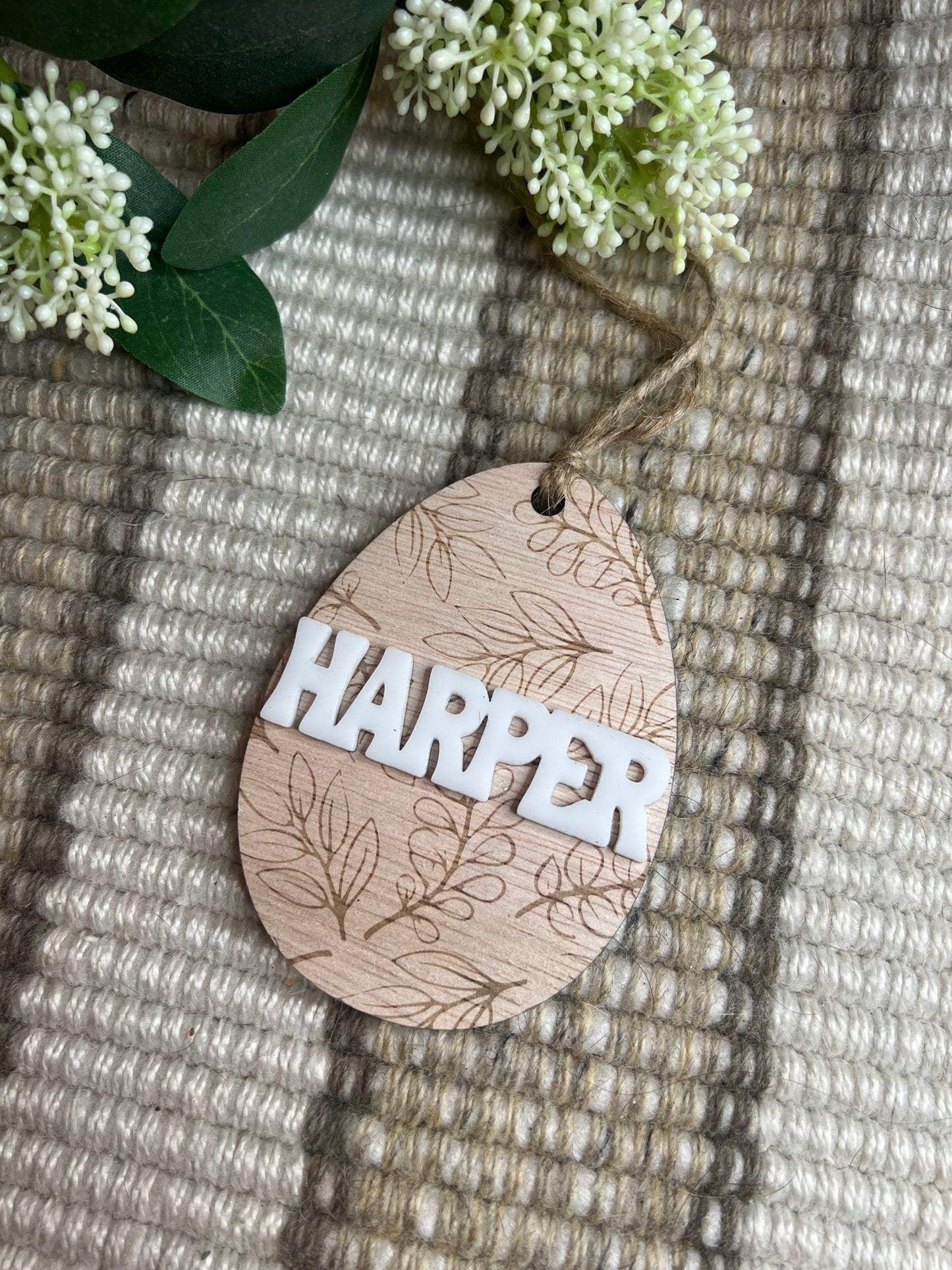 Floral Easter Basket Tag