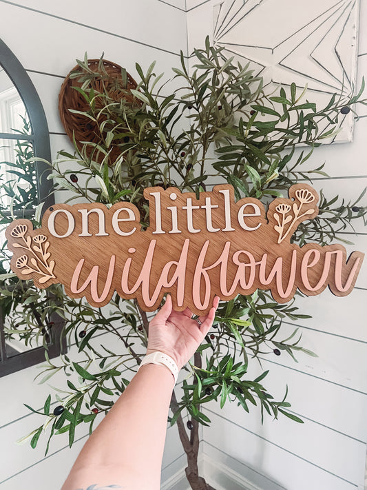 ONE little wildflower cutout