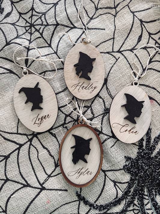 Halloween BOO basket witch tags