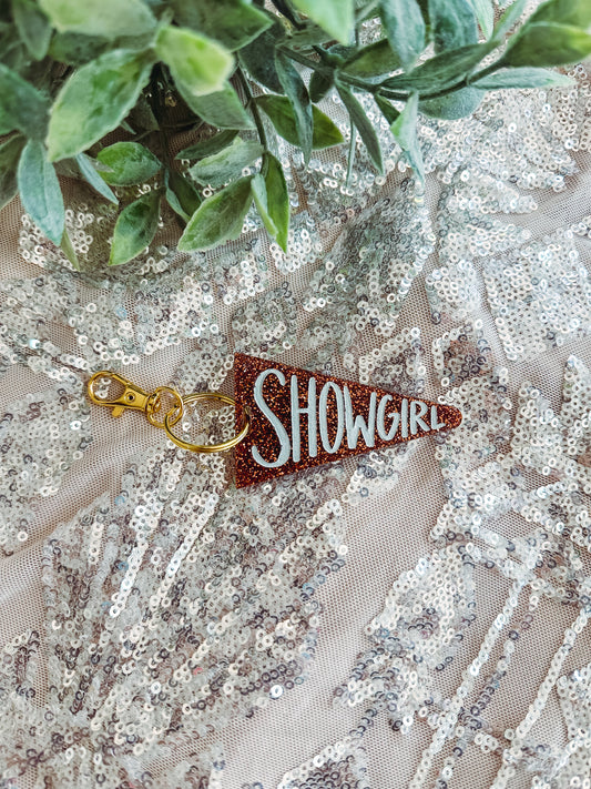 Showgirl Pennant Keychain