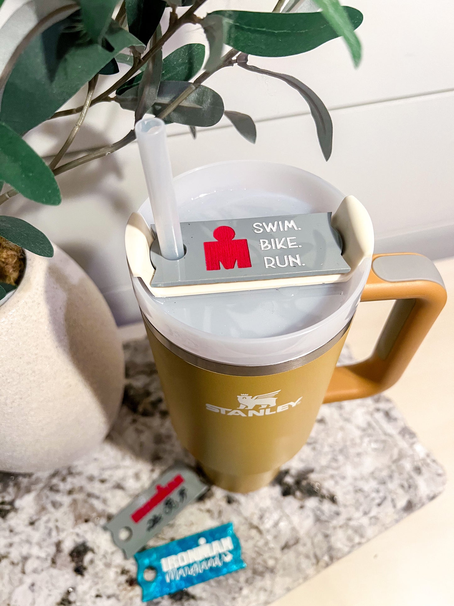 Ironman Triathlete Stanley Tumbler Lid Plate