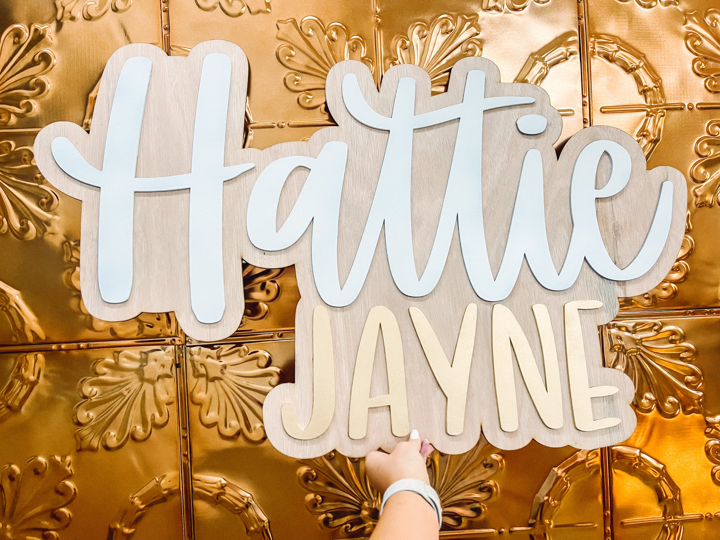 Bubble letter name sign