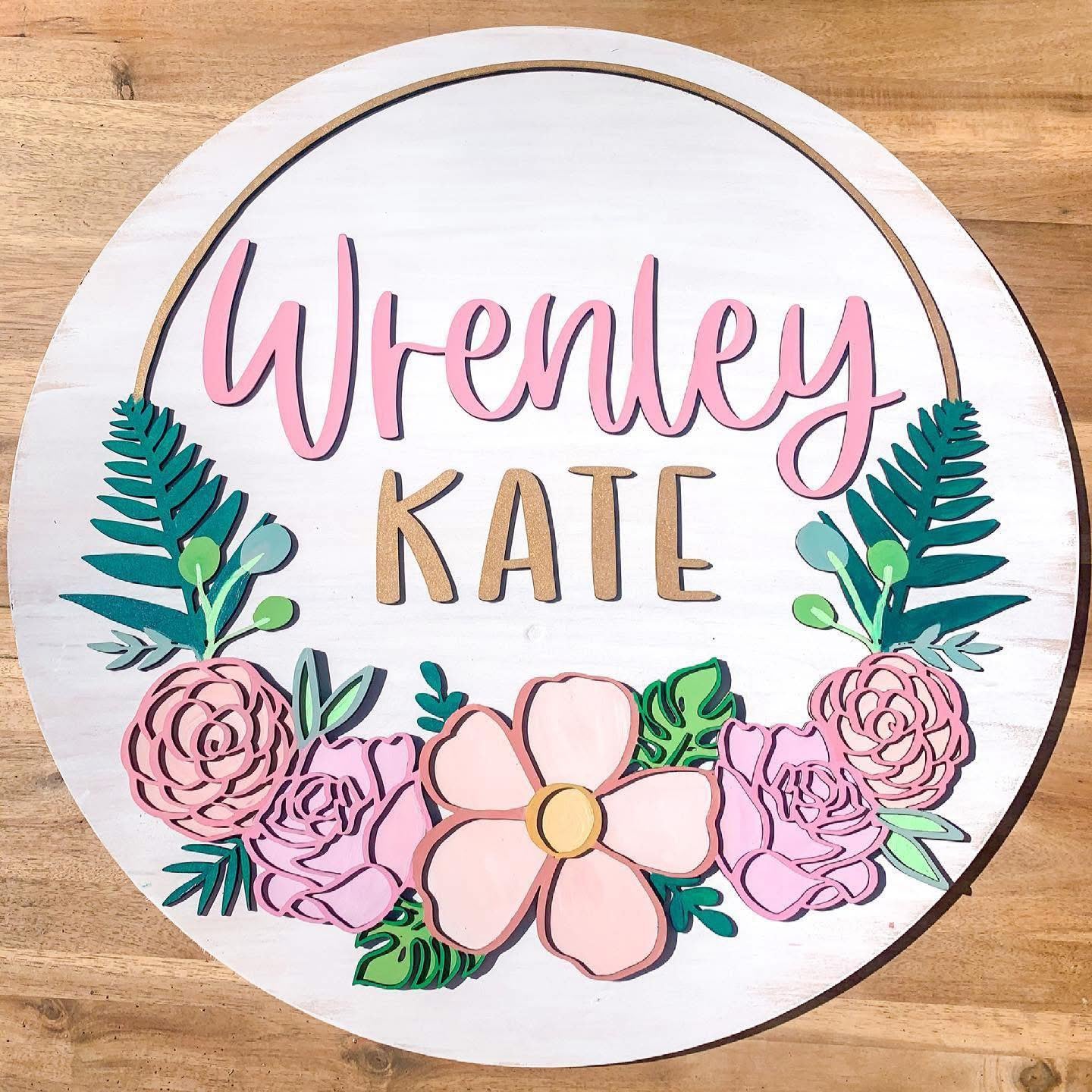 Floral Boho Nursery Sign