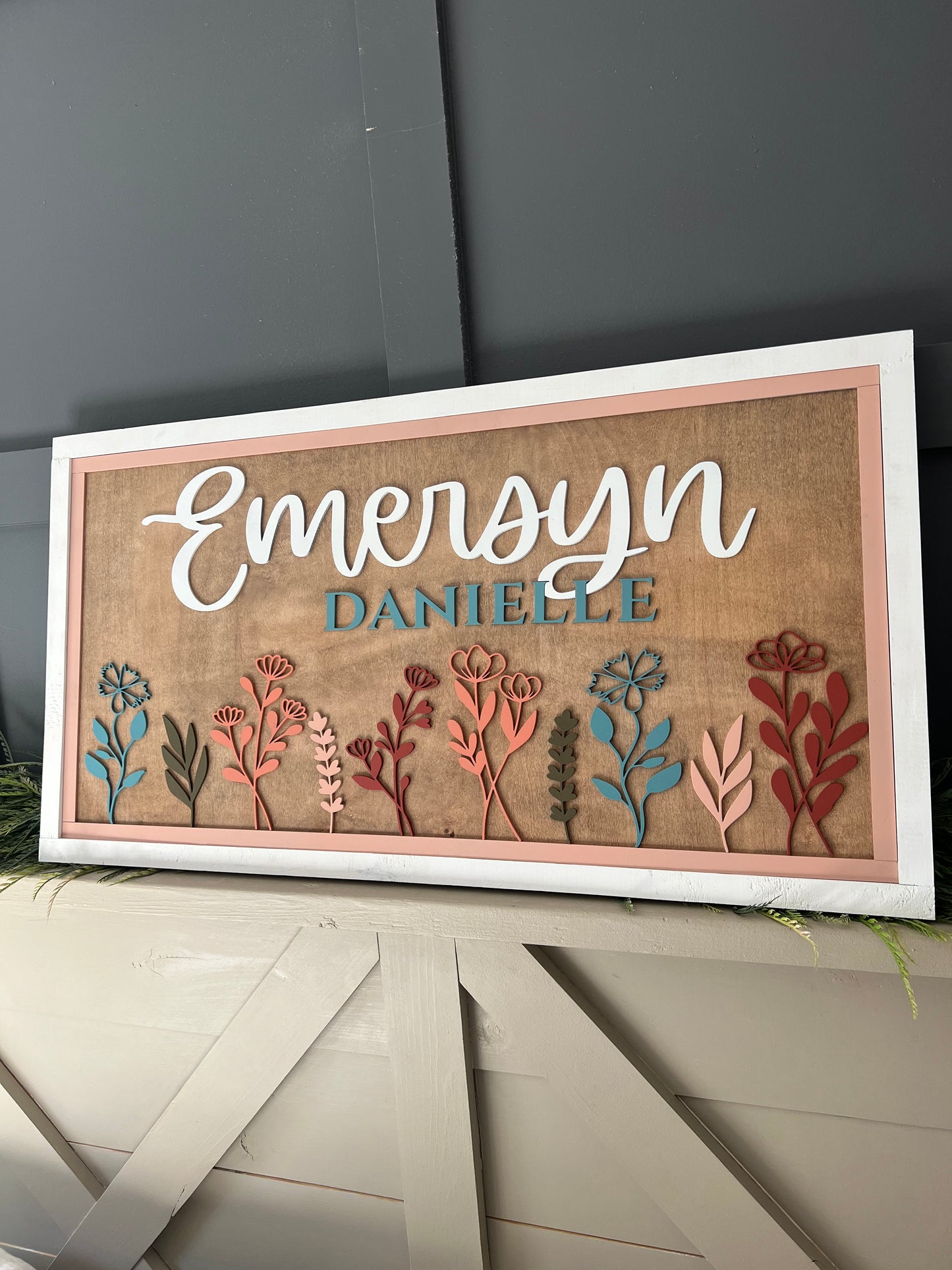 Wildflower Wooden Sign