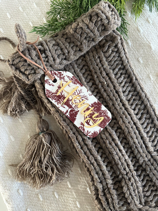 Traditional Christmas Stocking Tag | Ralph Lauren Christmas Gift Tag