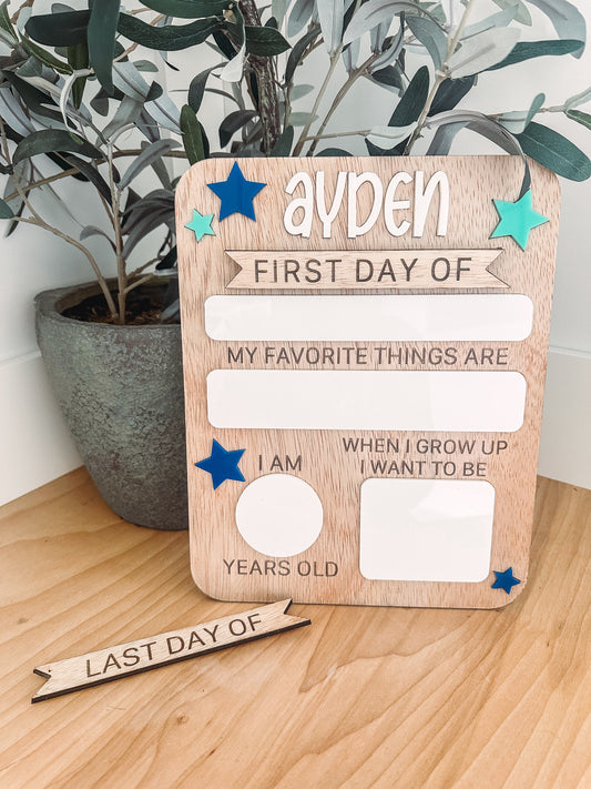 First Day of School Sign | Last Day of School Sign |