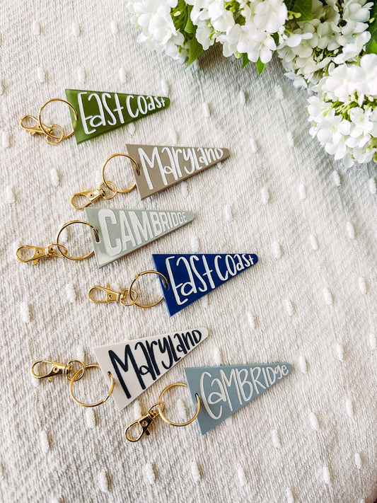 Acrylic Pennant Keychain