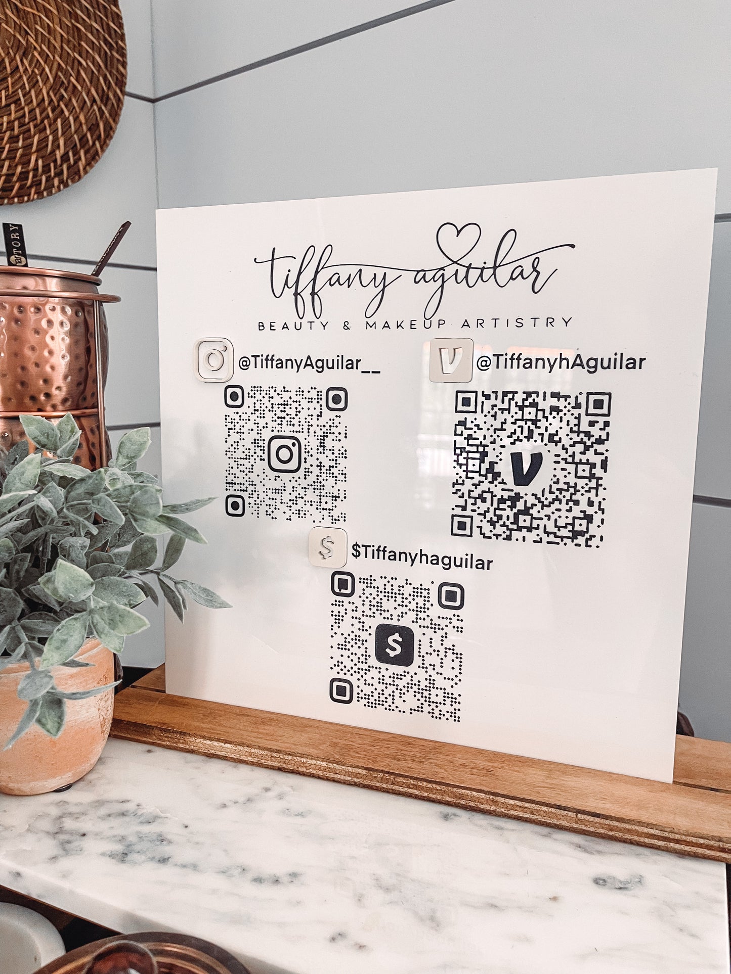 Social Media QR Code Sign