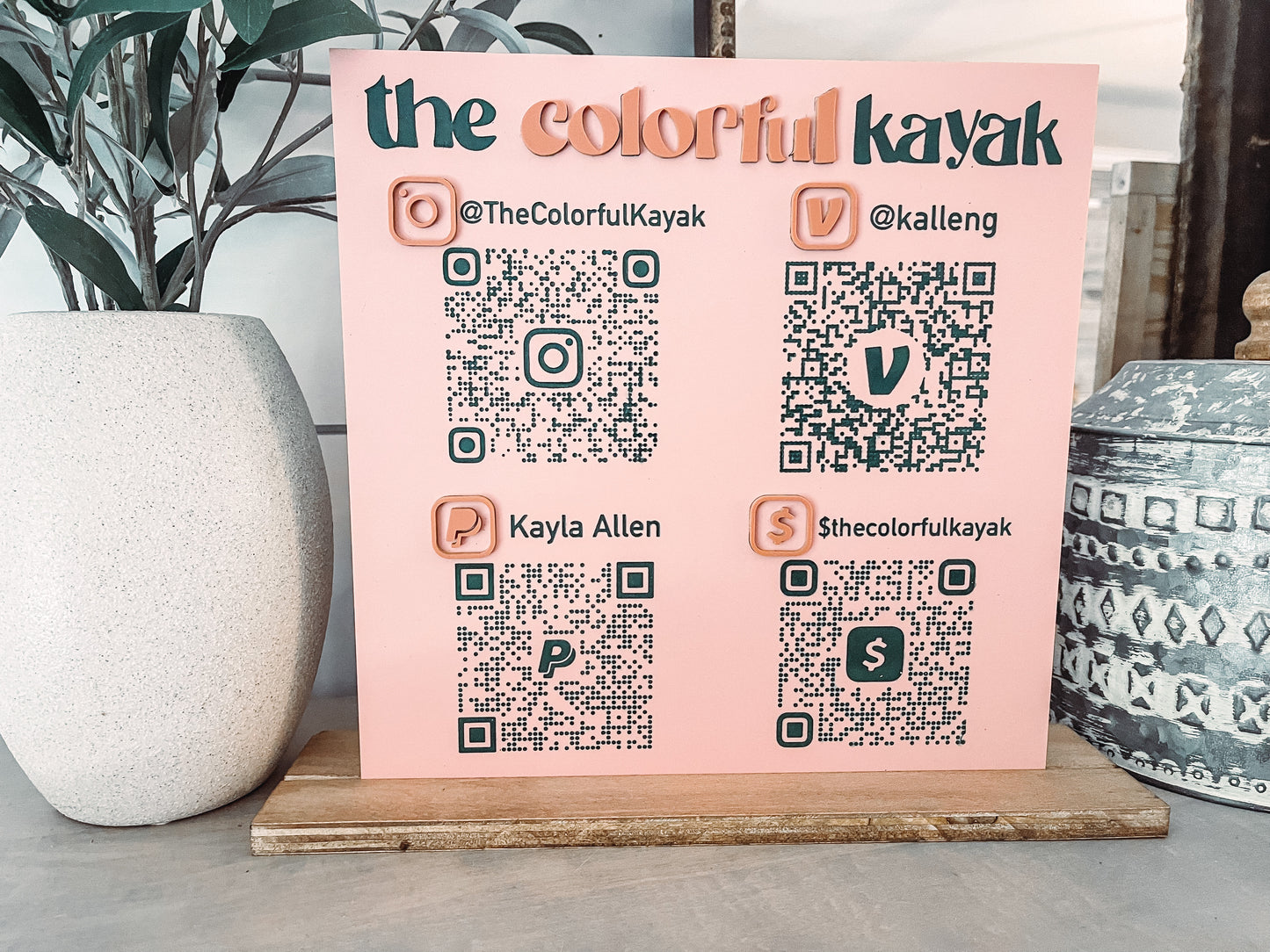 Social Media QR Code Sign