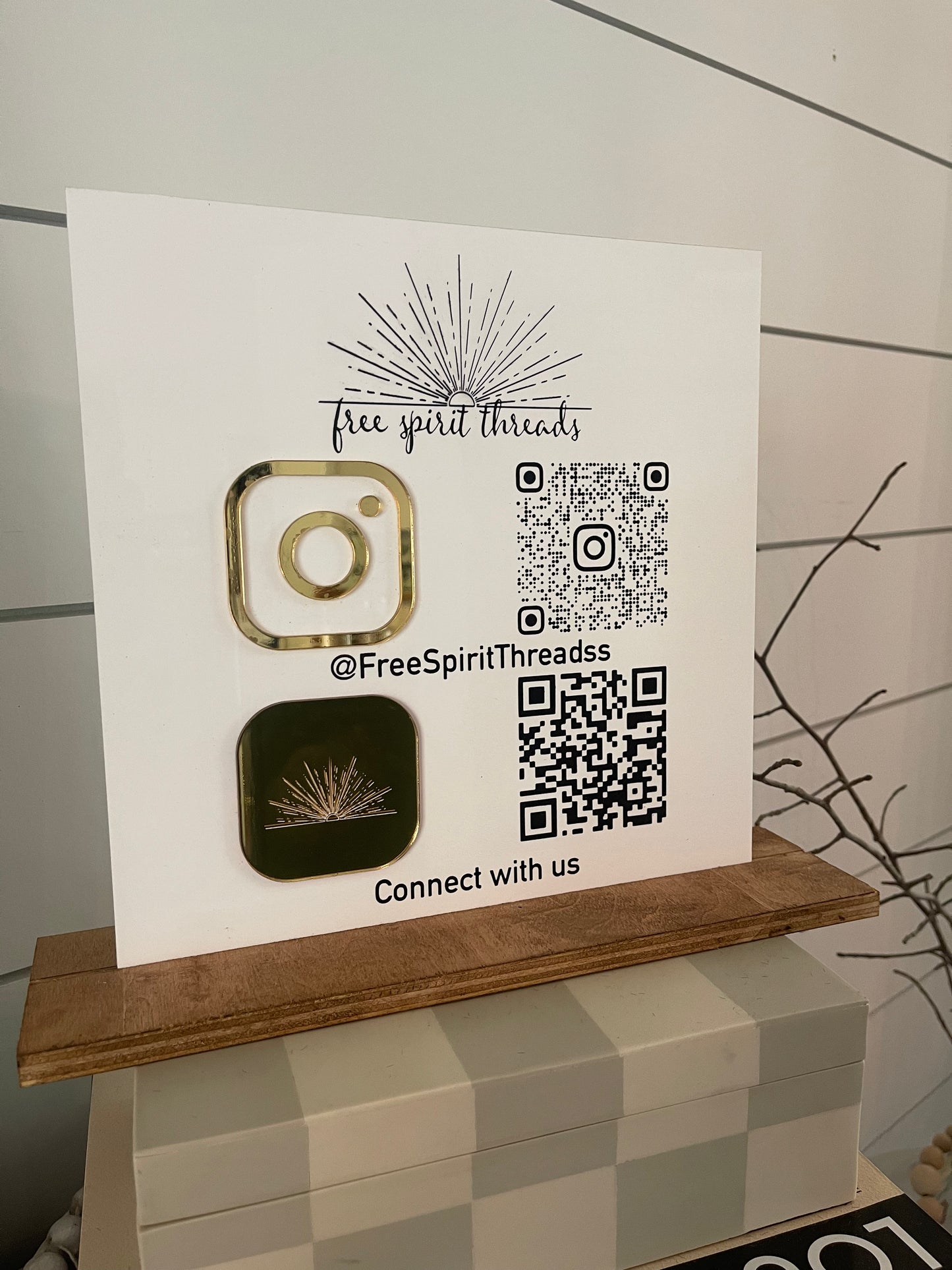 Social Media QR Code Sign