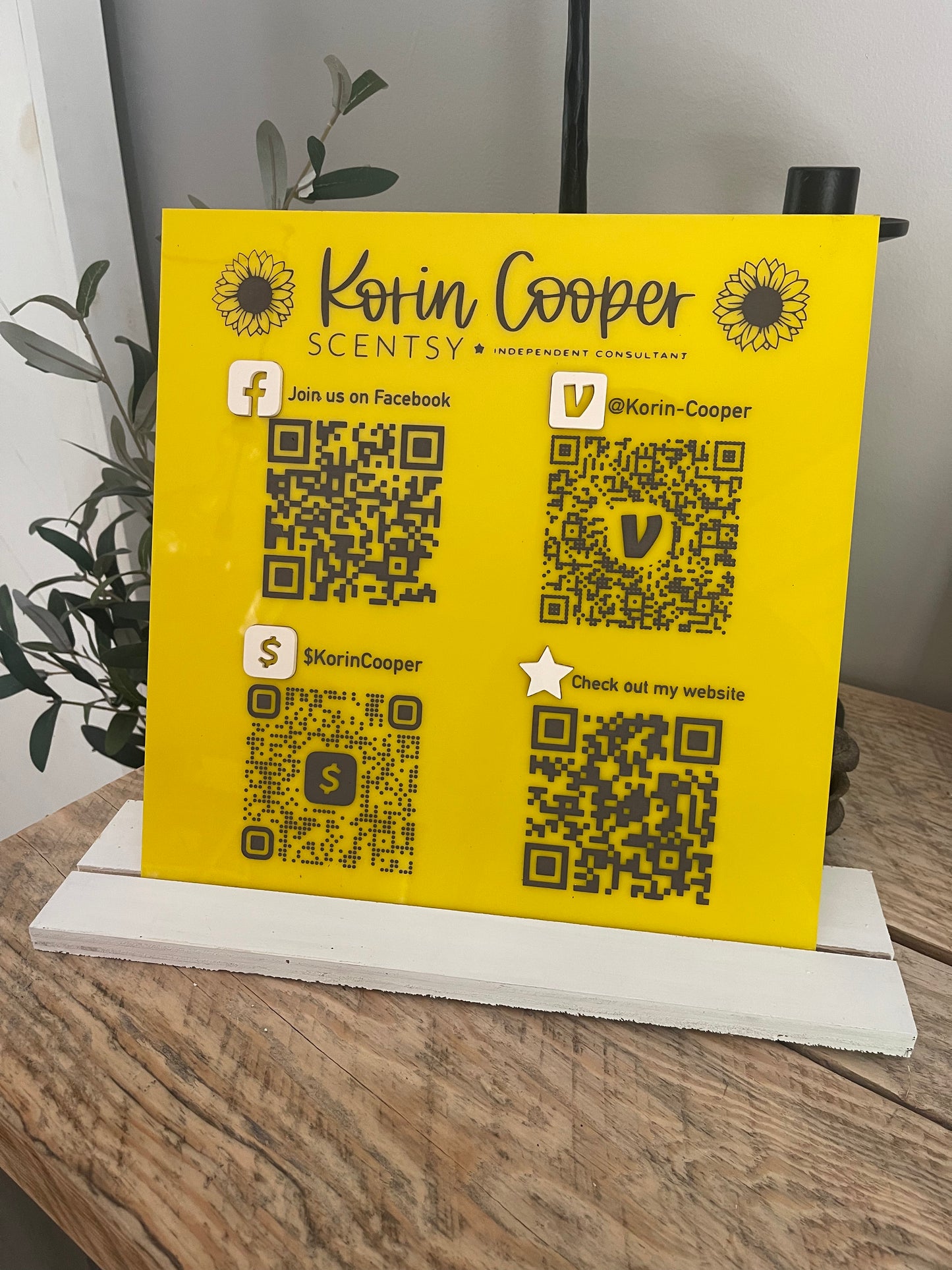 Social Media QR Code Sign