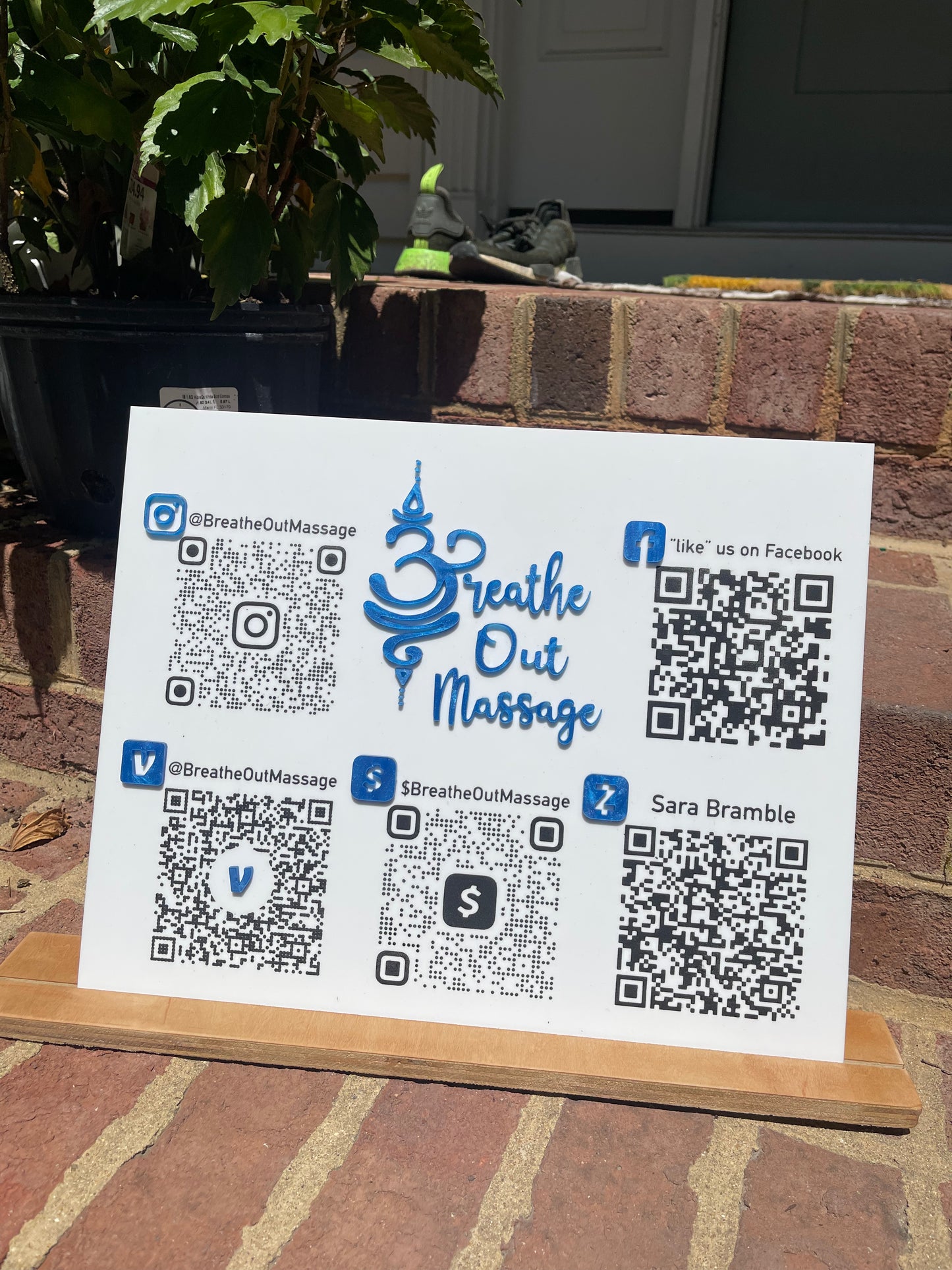 Social Media QR Code Sign