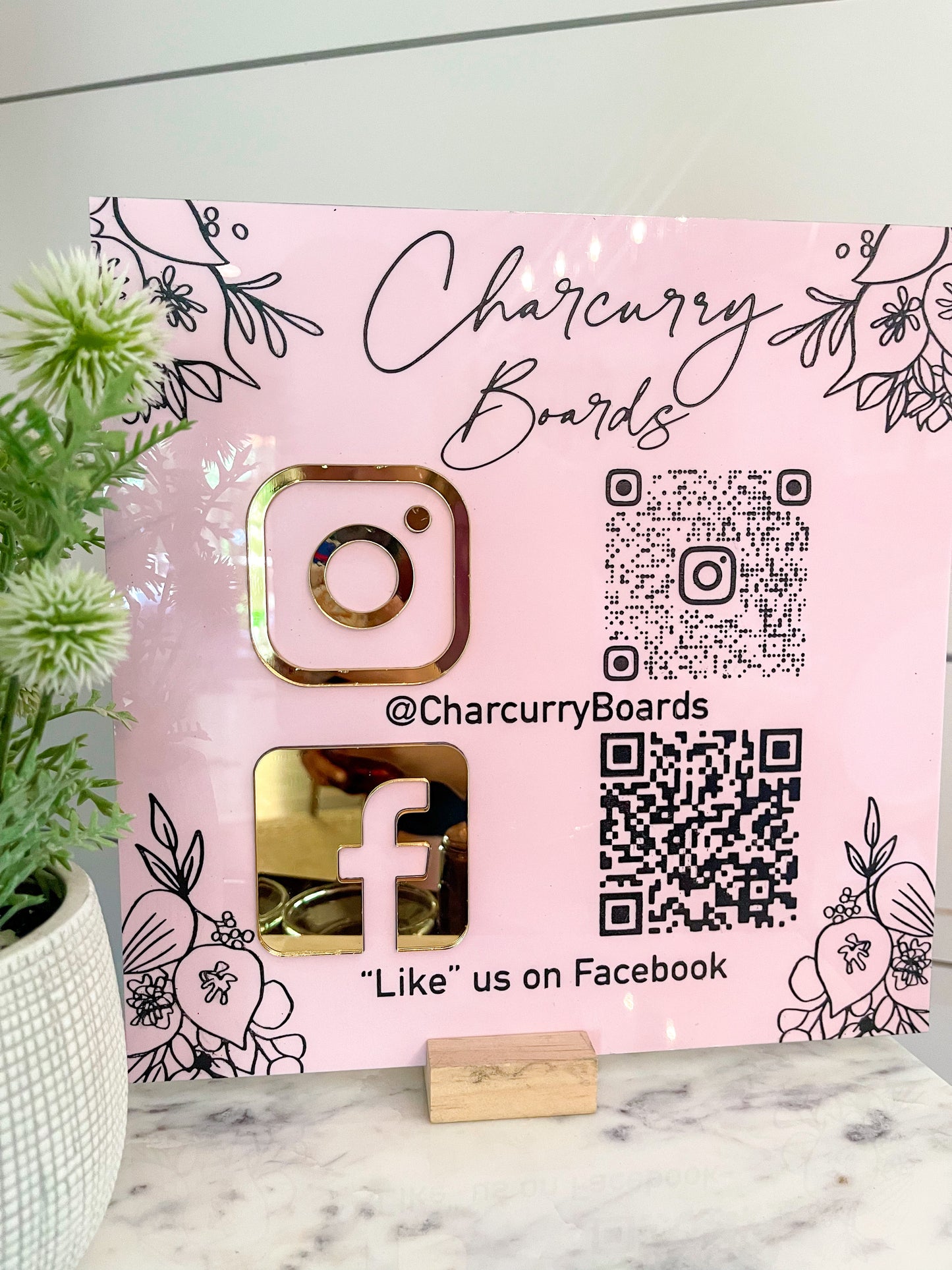 Social Media QR Code Sign