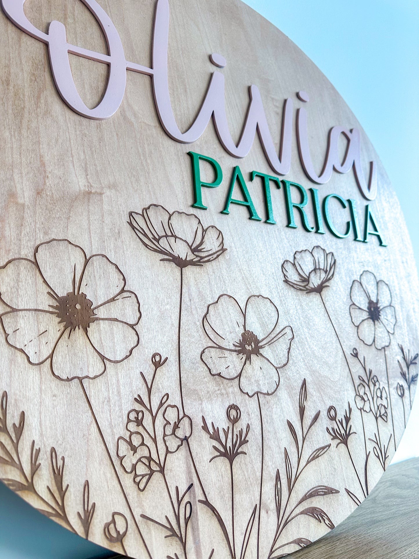 Wildflower Wooden Sign