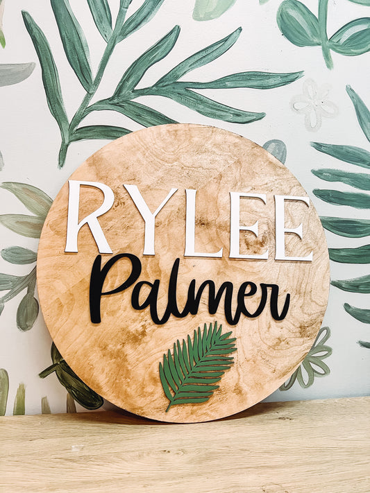 The Palmer Nursery Sign