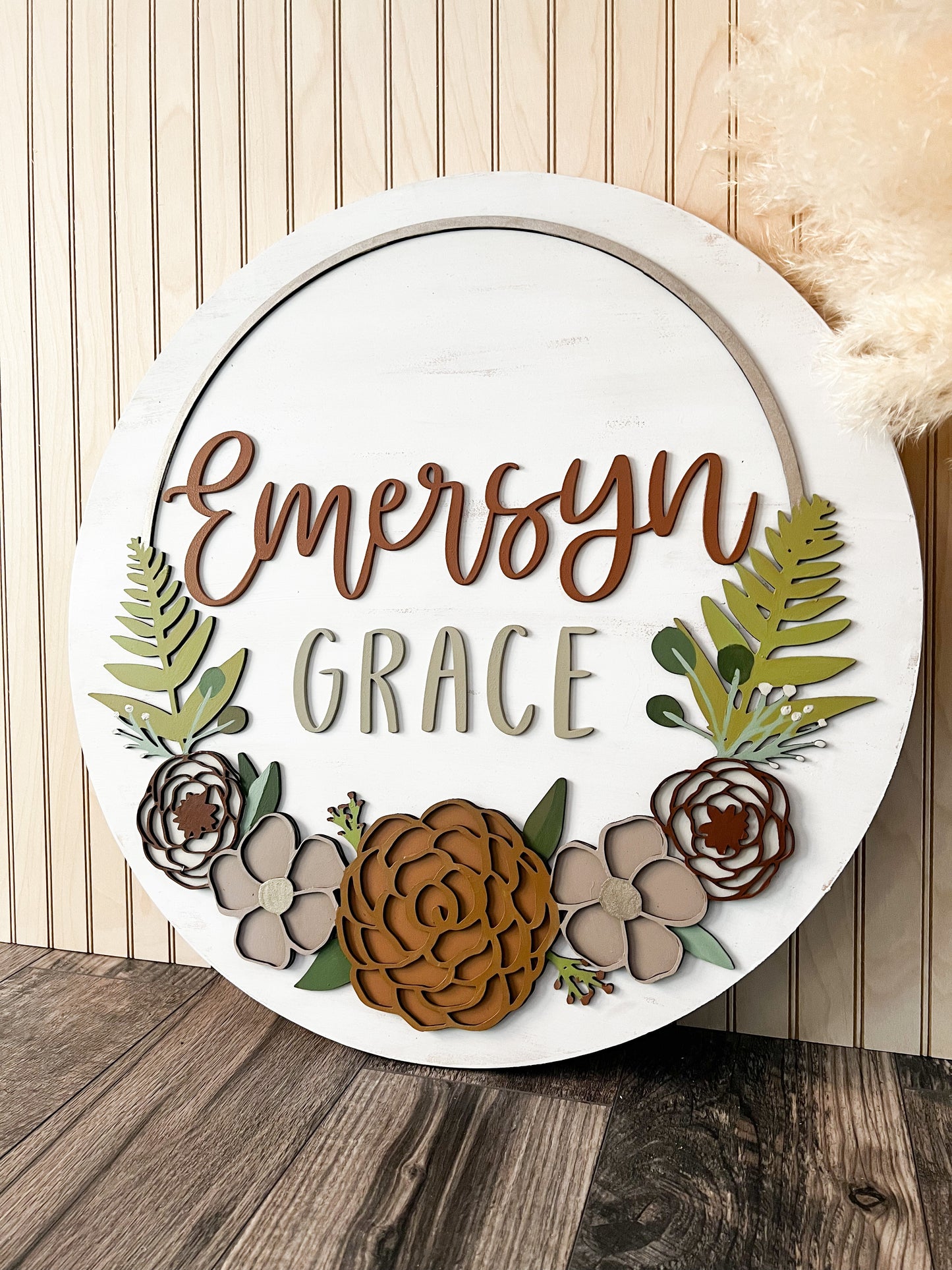 Floral Boho Nursery Sign