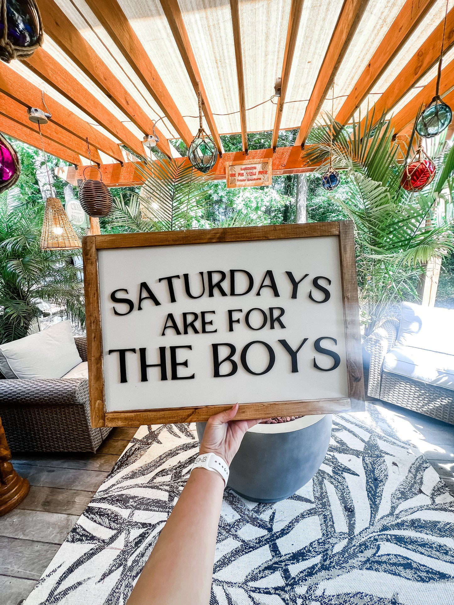 Saturdays Are For The Boys Sign