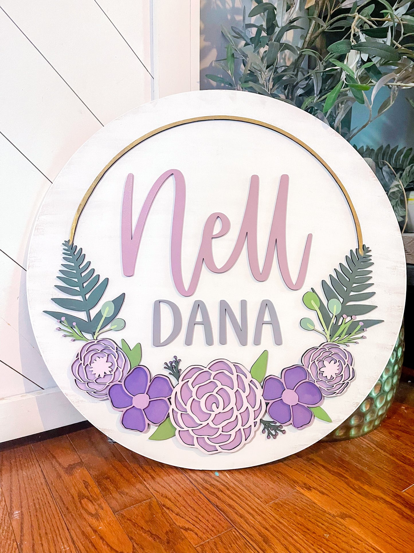 Floral Boho Nursery Sign