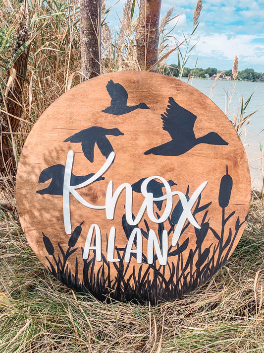 Duck Blind Nursery Sign