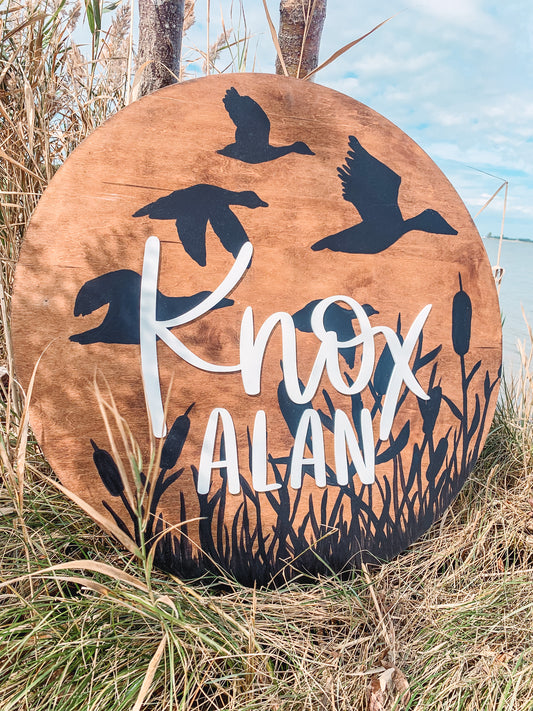 Duck Blind Nursery Sign