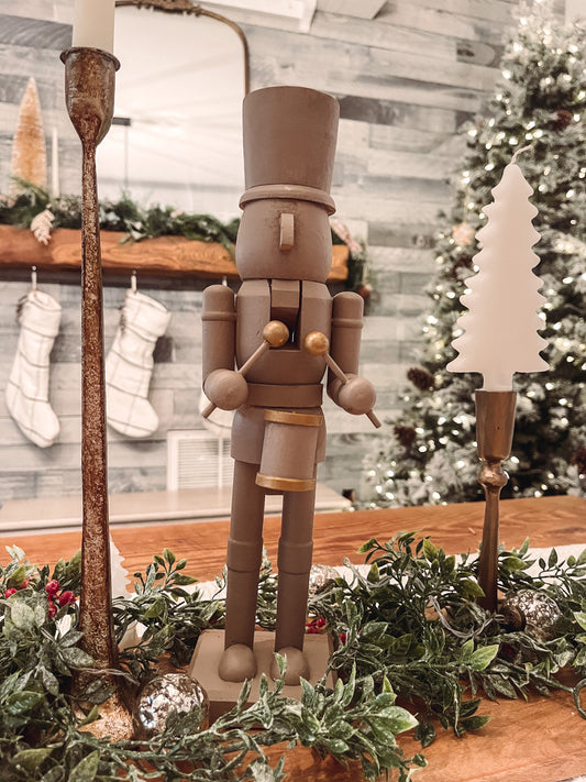 PRE-ORDER. THESE WILL SHIP NOV. 17TH- 14" Neutral Nutcracker Drummer