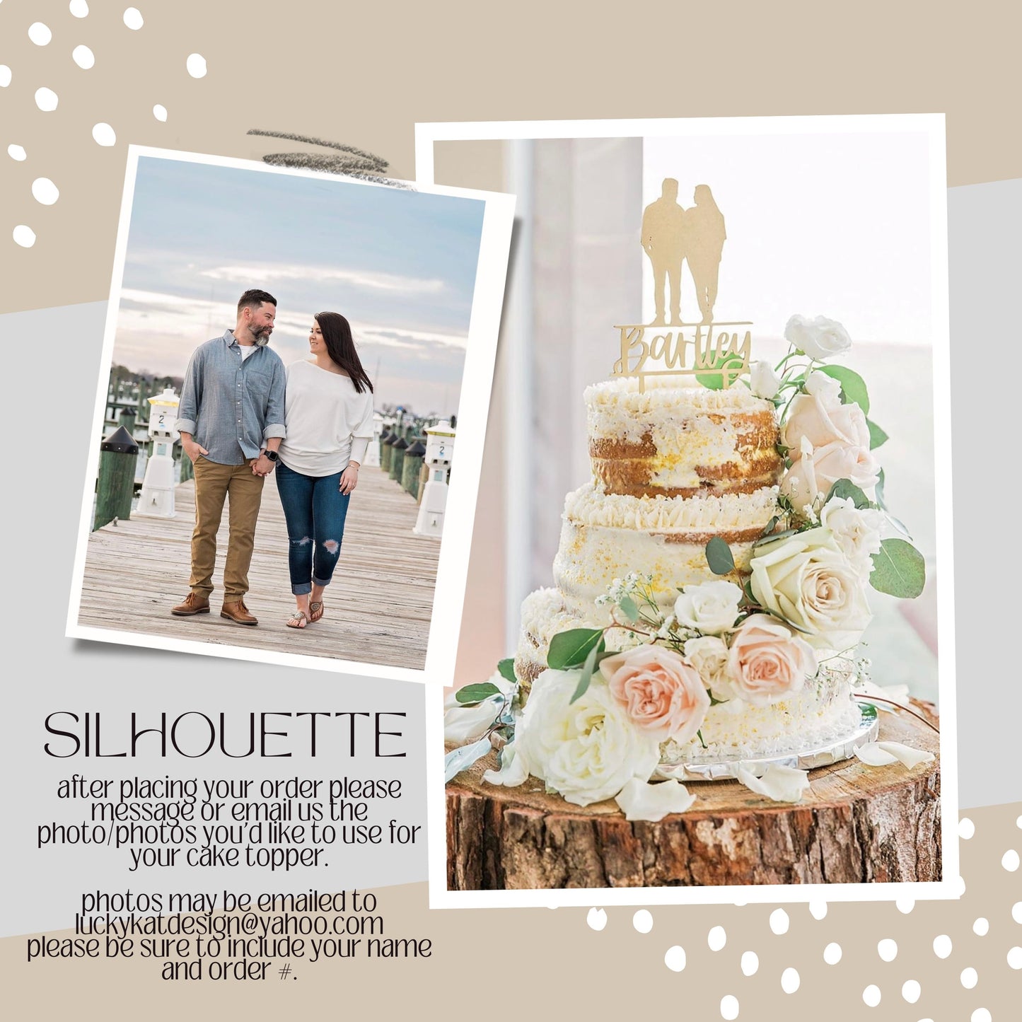Custom Silohouette Cake Topper