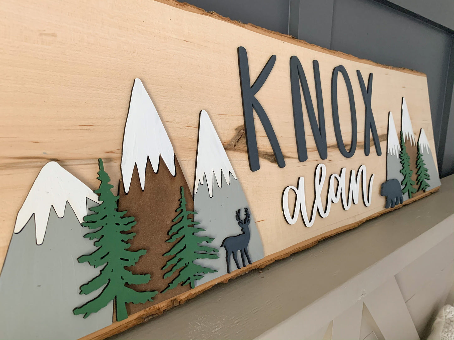 Rustic Nursery Sign | woodland nursery | woodland decor | baby name sign | rustic | woodland | boy nursery |