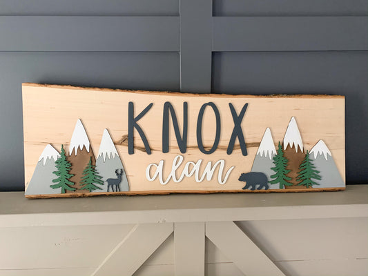 Rustic Nursery Sign | woodland nursery | woodland decor | baby name sign | rustic | woodland | boy nursery |