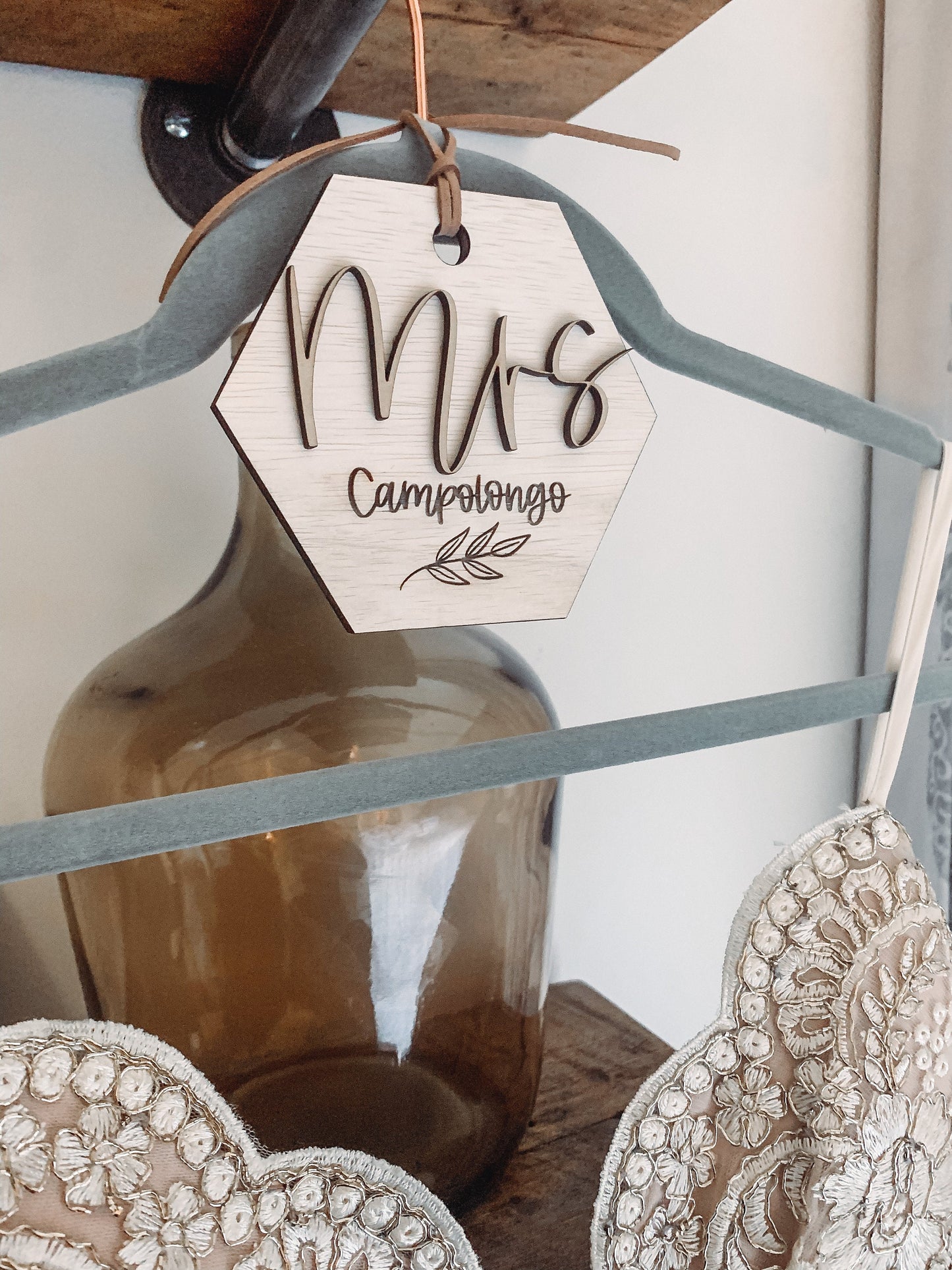 Wedding Dress Hanger Ornament ONLY | ornament | bridal shower gift | day of wedding | custom hanger | hanger NOT included |