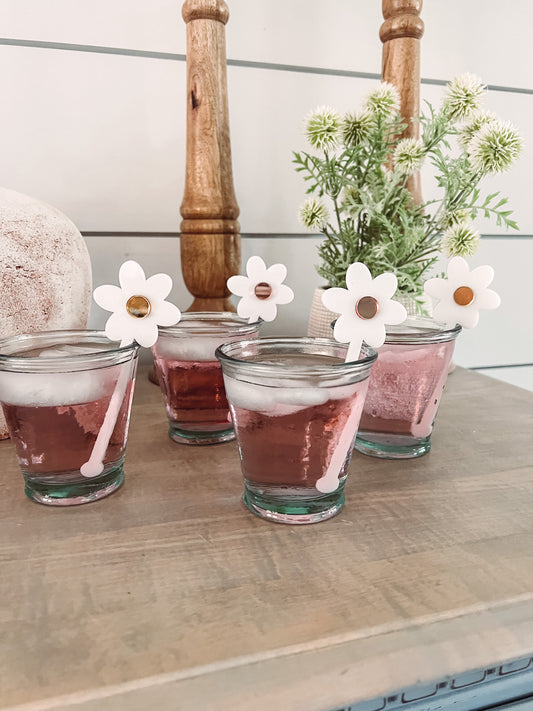 Floral Stir Sticks - set of 4