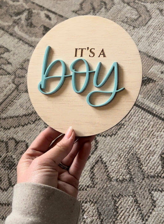 it’s a boy/it’s a girl double sided sign