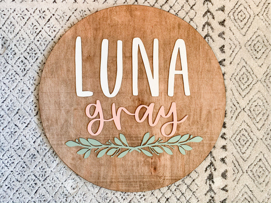 The Luna Name Sign