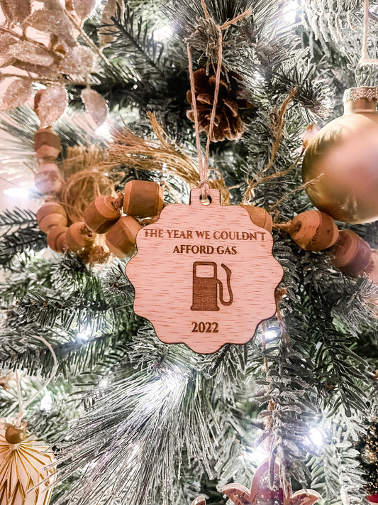The year we couldn’t afford gas ornament