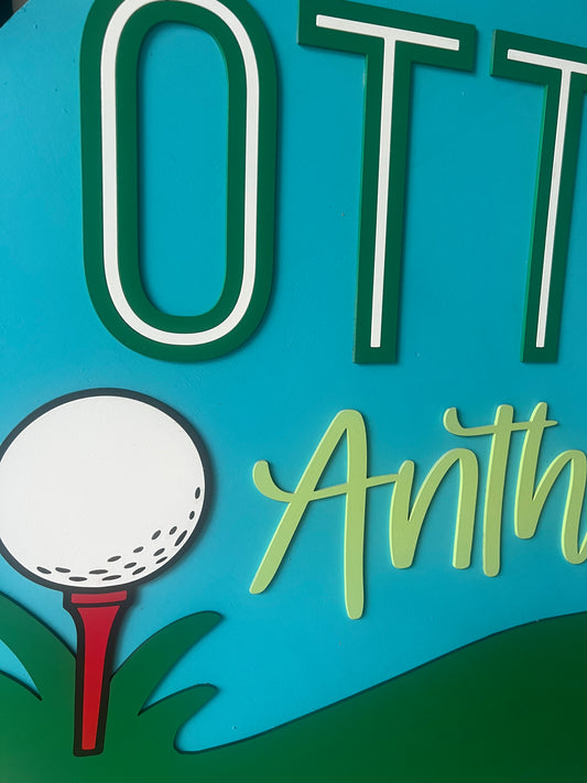 Golf Nursery Sign