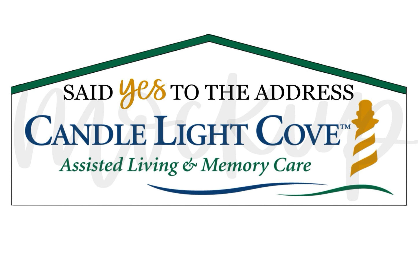 Candle Light Cove House Cutout sign