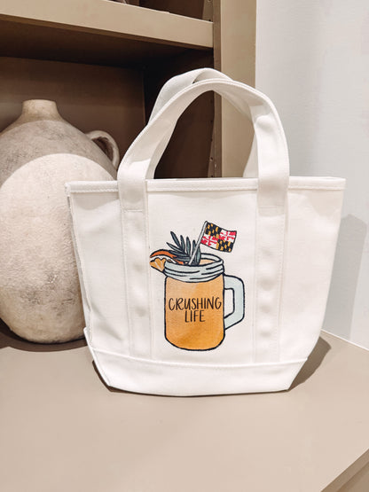 OJ Crush Handpainted Boat Tote